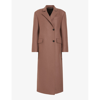 ALLSAINTS ALLSAINTS WOMEN'S CHESTNUT BROWN JAMES MAXI WOOL-BLEND COAT