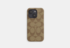 COACH OUTLET IPHONE 15 PRO CASE IN SIGNATURE CANVAS