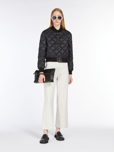 Max Mara Bsoft Tech Reversible Cropped Jacket In Black