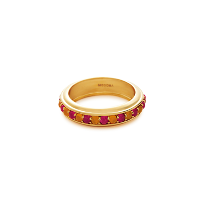 Missoma Hot Rox 18kt Gold-plated Vermeil Ring