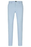 Hugo Boss Slim-fit Chinos In Stretch-cotton Gabardine In Blue