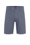 Hugo Boss Slim-fit Shorts In Stretch-cotton Twill In Blue