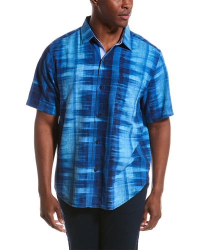 Tommy Bahama Shibori Bay Silk Shirt In Blue