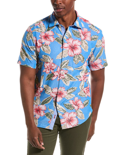 Tommy Bahama Coconut Point Hibiscus Cay Shirt In Blue
