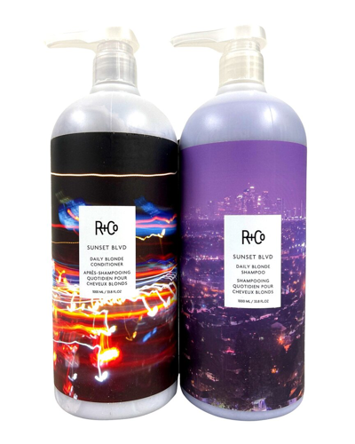 R + Co R+co 33.8oz Sunset Blvd Daily Blonde Shampoo & Conditioner Duo In White