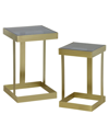 SAGEBROOK HOME SAGEBROOK HOME SET OF 2 SQUARE CONTEMPORARY SIDE TABLES