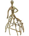 Sagebrook Home 14in Metal Dancing Lady In Gold