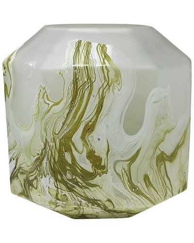 Sagebrook Home Elevarre Dominique Glass 10in Copper Fire Finished Vase In Multicolor
