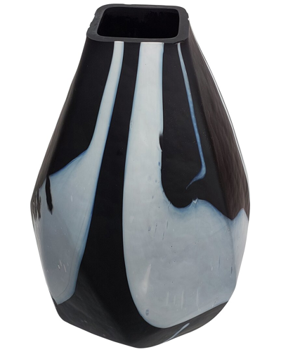 Sagebrook Home 19in Abstract Contemporary Glass Vase In Black