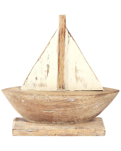 Sagebrook Home 11in Sailboat In Brown