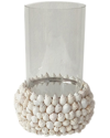 Sagebrook Home 10in Shell Hurricane In White