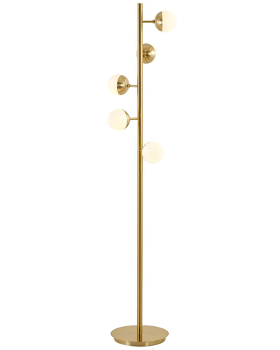 Bethel International Floor Lamp In Brass