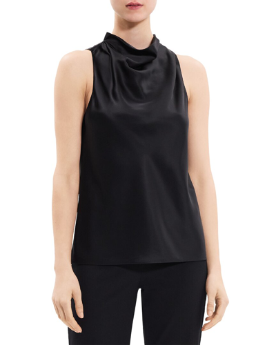 Theory Women's High Cowl Neck Sleeveless Top In Black