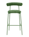 Tov Furniture Liliana Performance Velvet Counter Stool In Green