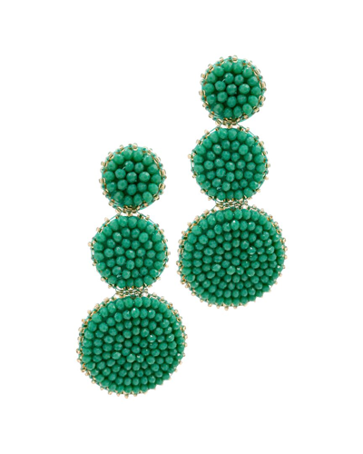 Adornia 14k Plated Statement Earrings In Green