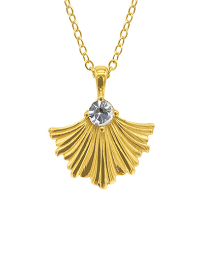 Adornia 14k Plated Cz Pendant Necklace In Gold