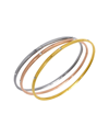 Adornia Tri-tone Plated Cz Bangle Bracelet