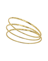 Adornia Set Of 3 Hammered 14k Gold Plated Bangle Bracelets