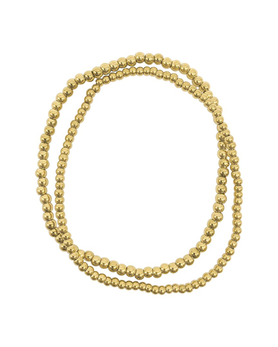 Adornia 14k Plated Stretch Bracelet In Gold