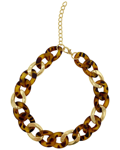 Adornia 14k Plated Chain Necklace In Brown