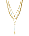 ADORNIA ADORNIA 14K PLATED 5-8MM MM PEARL NECKLACE SET