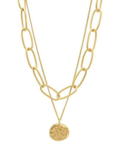 Adornia 14k Plated Chain Necklace Set In Gold