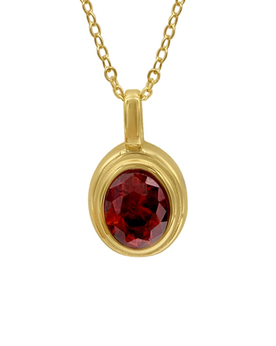 Adornia 14k Plated Pendant Necklace In Red