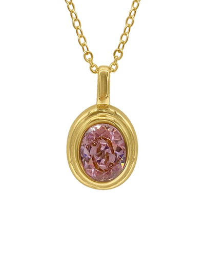 Adornia 14k Plated Pendant Necklace In Pink