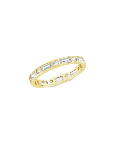 STERLING FOREVER STERLING FOREVER 14K OVER SILVER CZ ETHEL RING