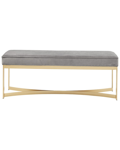 Martha Stewart Secor Upholstered Accent Bench In Grey