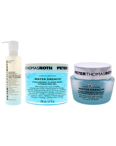 Peter Thomas Roth Unisex Water Drench Hyaluronic Cloud 3pc Kit In White