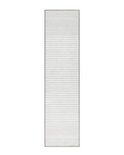 Town & Country Basics Everwashª Recycled Modern Stripe Area Rug With Non-slip  Backing In Silver