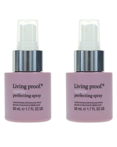 Living Proof 3.4oz Restore Perfecting Spray Travel Size 2 Pack In White