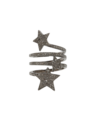 Adornia Fine Jewelry Silver 1.30 Ct. Tw. Diamond Shooting Star Ring