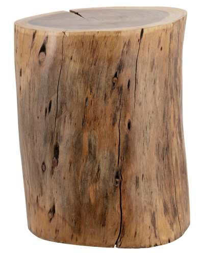 Sagebrook Home 19in Log Stool In Brown