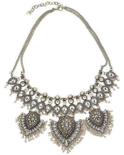 Eye Candy La Triple Dagger Necklace In Metallic