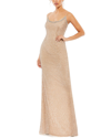 Mac Duggal Beaded Spaghetti Strap Column Gown