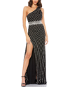 Mac Duggal Rhinestone One-shoulder Column Gown