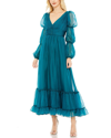 Mac Duggal Ruched Tiered A-line Cocktail Dress
