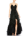 Mac Duggal Embellished Floral High Low Sleeveless Gown