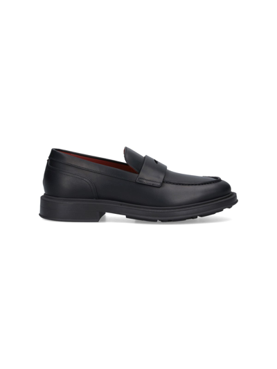 Loro Piana Men's Travis Leather Penny Loafers In Black
