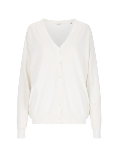 Aspesi Basic Cardigan In White