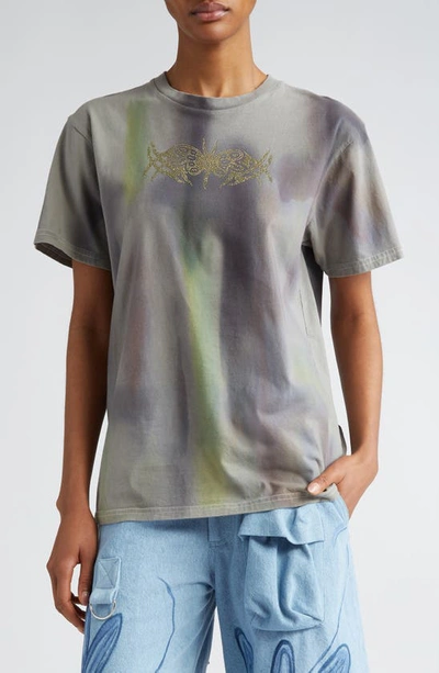 Collina Strada Hand Dyed Rhinestone Star Graphic Tee In Aurora