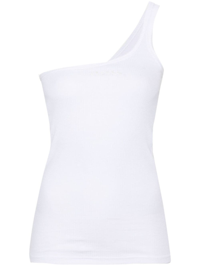 Isabel Marant One-shoulder Cotton Tank Top In ホワイト