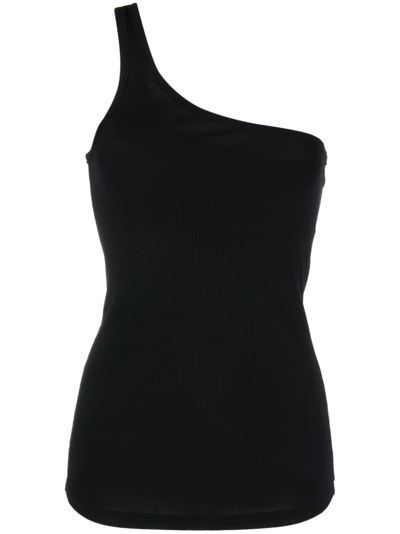 Isabel Marant One-shoulder Cotton Top In Black