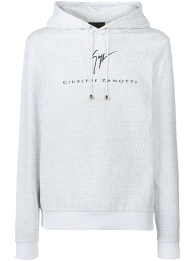 Giuseppe Zanotti Logo-print Cotton Hoodie In ホワイト