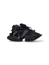 Balmain Unicorn Leather Low-top Sneakers In Black  