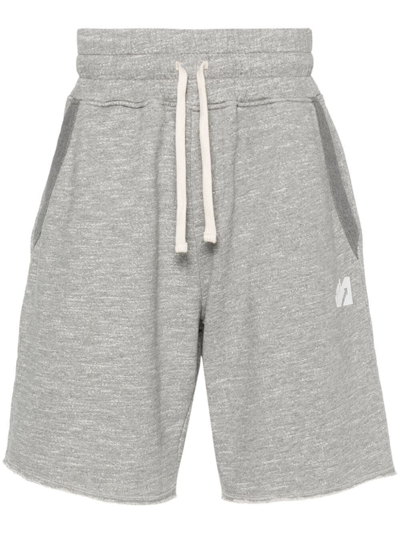 Autry Logo-appliqué Shorts In Gray