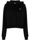 Diesel `f-reggy-hood-doval-pj` Hoodie In Black  