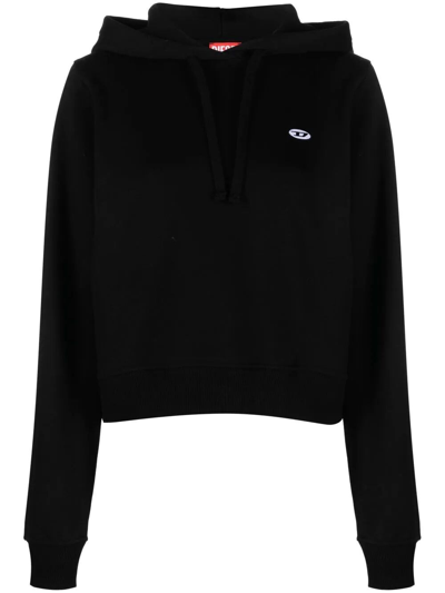 Diesel `f-reggy-hood-doval-pj` Hoodie In Black